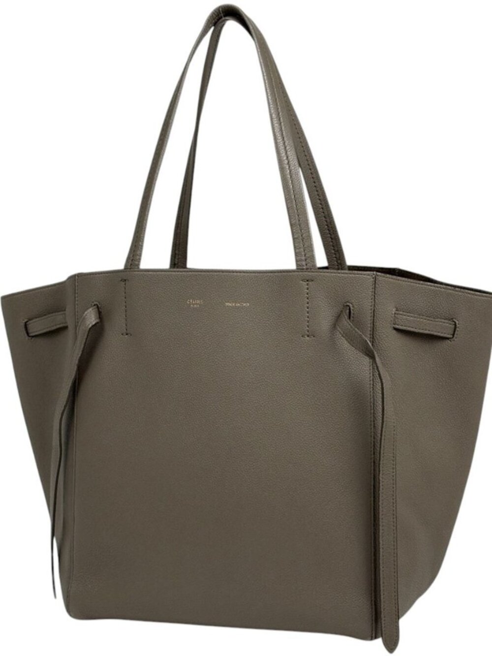 Celine Cabas Phantom Small Tote Bag Leather Gray